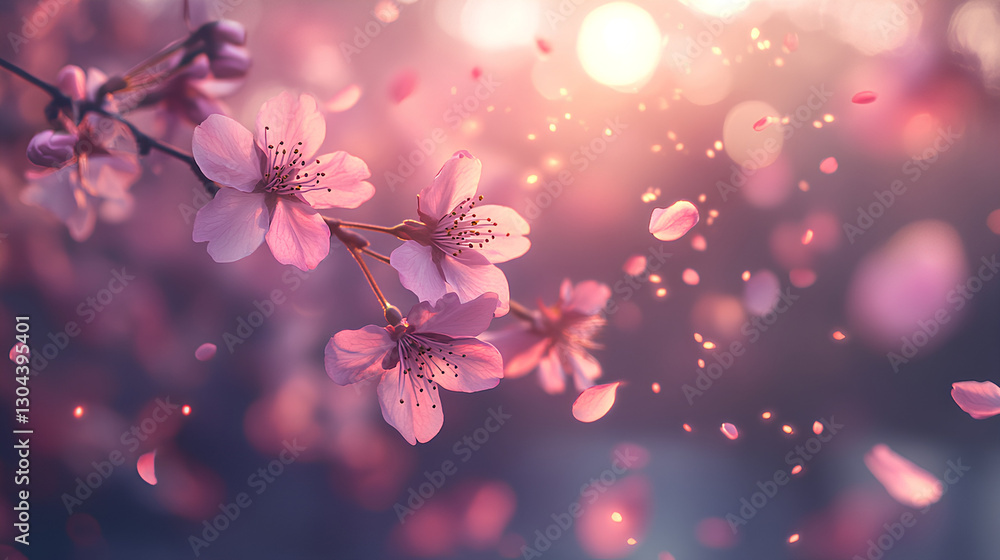 Mystical Cherry Blossoms – Soft Glowing Petals in Dreamy Light Mystical Cherry Blossoms – Soft Glowing Petals in Dreamy Light