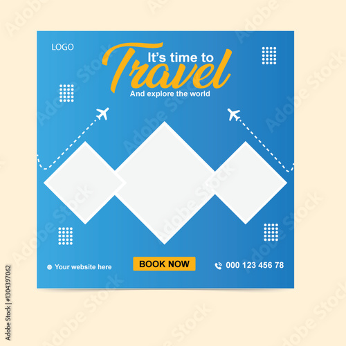Explore Dream Destinations with Expert Travel Agency Services Facebook and Instagram Posts. Book Your Perfect Vacation, Affordable Getaways, Customized Tours, & Exclusive Deals Now!