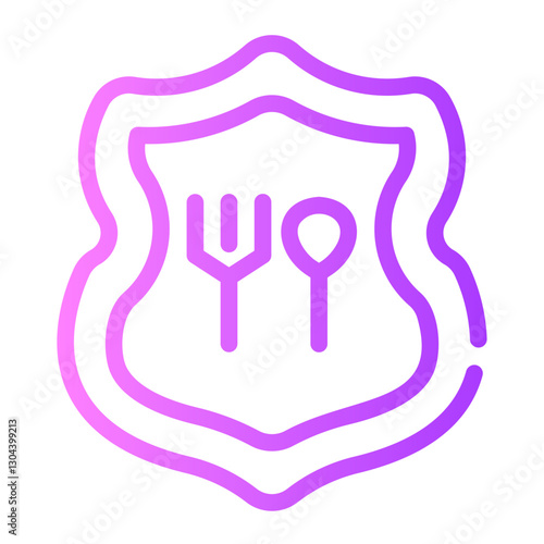 food safety Line Gradient Icon