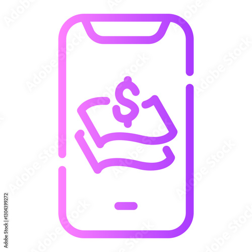 online payment Line Gradient Icon