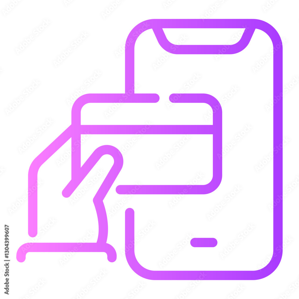 credit card Line Gradient Icon credit card Line Gradient Icon