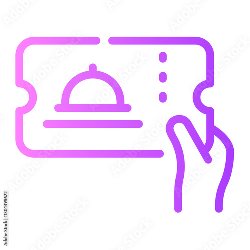 voucher Line Gradient Icon