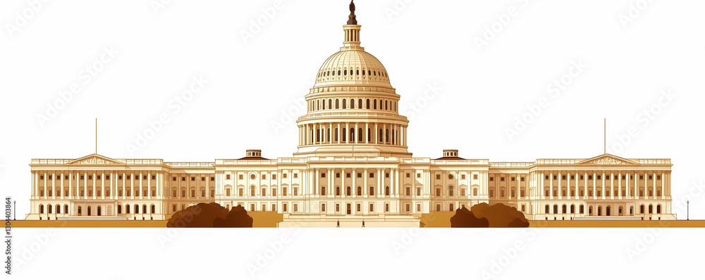 Fototapeta premium Capitol building, Washington DC, government (2)