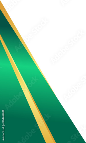 Green and Gold Corner Border