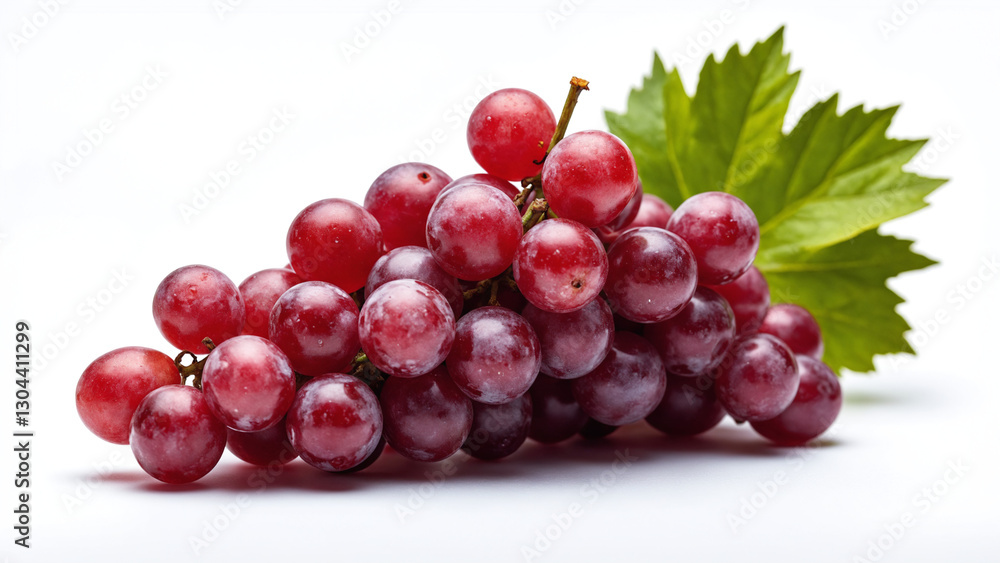 Red grapes isolated on white background, copy space Red grapes isolated on white background, copy space