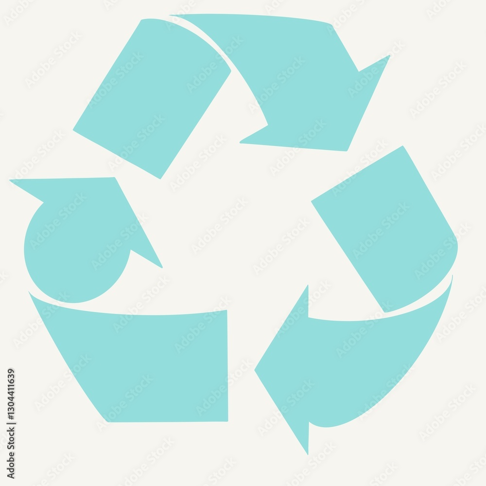recycling sign in the form of stylized arrows recycling sign in the form of stylized arrows