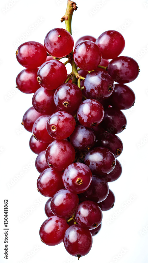 Red grapes isolated on white background, copy space Red grapes isolated on white background, copy space