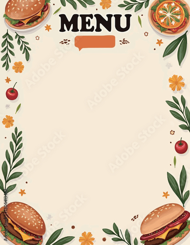 Food menu Perfect for Restaurants, Cafes, hotel, and Takeaway Menus template