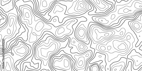 Topographic map background geographic line map with elevation assignments. Modern design with White background with topographic wavy pattern design.paper texture Imitation of a geographical map shades