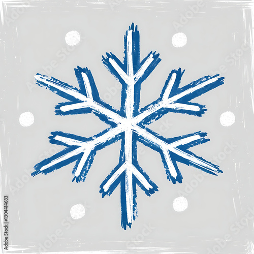 Intricate Snowflake Design on a Grey Background