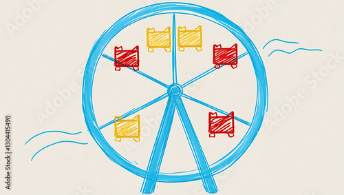 Amusement Park Ride Sketch