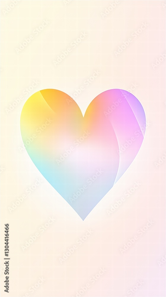 Colorful Heart of Soft Hues: a dreamy, gradient heart rendered in soft pastels, the symbol of love, happiness and unity, radiating warmth and affection. Colorful Heart of Soft Hues: a dreamy, gradient heart rendered in soft pastels, the symbol of love, happiness and unity, radiating warmth and affection.