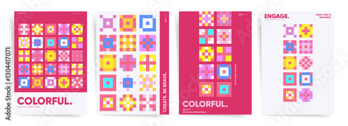 Bold and Colorful Modern Cover Design. Vibrant Abstract Layout for Brochure, Flyer, Poster, Business, Branding, Marketing, Corporate Identity, Annual Report
