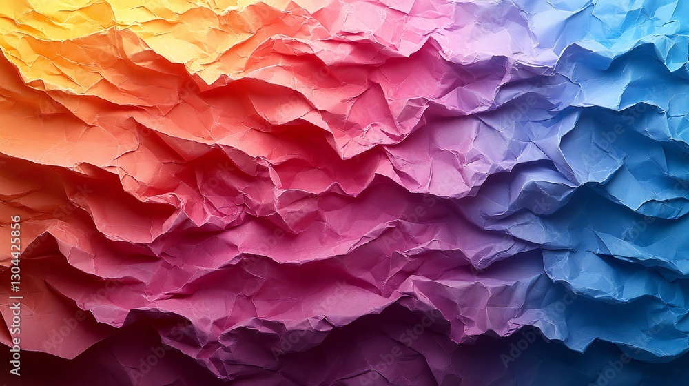 Vibrant Crumpled Paper Texture with Ombre Gradient Lighting and Macro Photography in Extra Large Resolution (16:9 Aspect Ratio) for Creative Projects Vibrant Crumpled Paper Texture with Ombre Gradient Lighting and Macro Photography in Extra Large Resolution (16:9 Aspect Ratio) for Creative Projects