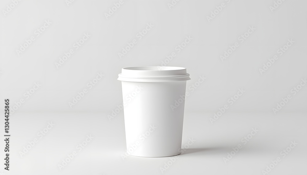 White paper coffee cup with lid mockup White paper coffee cup with lid mockup