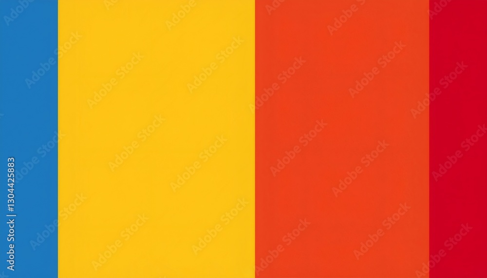 Obraz premium Vertical Romanian flag is fluttering