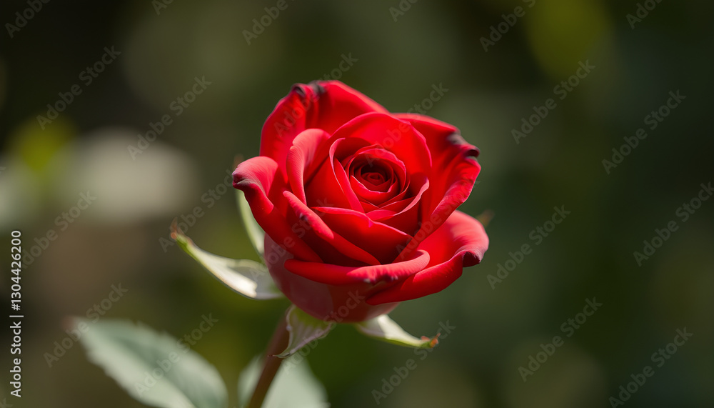 Single red rose in ultra-realistic detail, with soft natural lighting and delicate petals, captured in a macro photography style Single red rose in ultra-realistic detail, with soft natural lighting and delicate petals, captured in a macro photography style