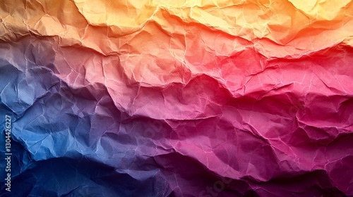Wallpaper Mural XXL Macro Image of Crumpled Paper Texture in Vibrant Gradient Lighting with Abstract Colorful Background for Creative and Editorial Use Torontodigital.ca