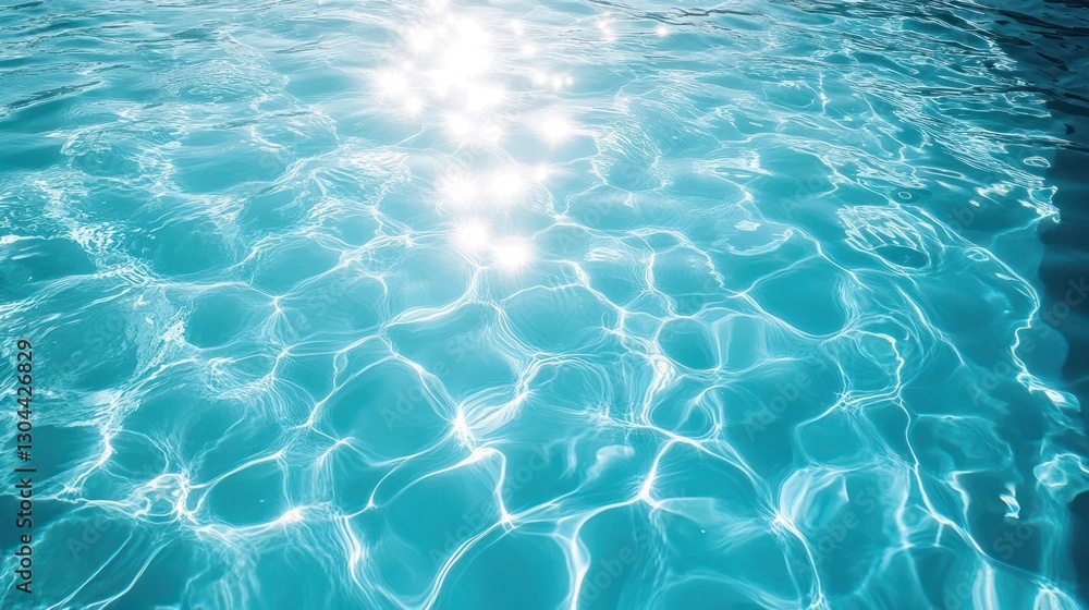 Obraz premium Summer background, Water waves abstract pattern texture on swimming pool