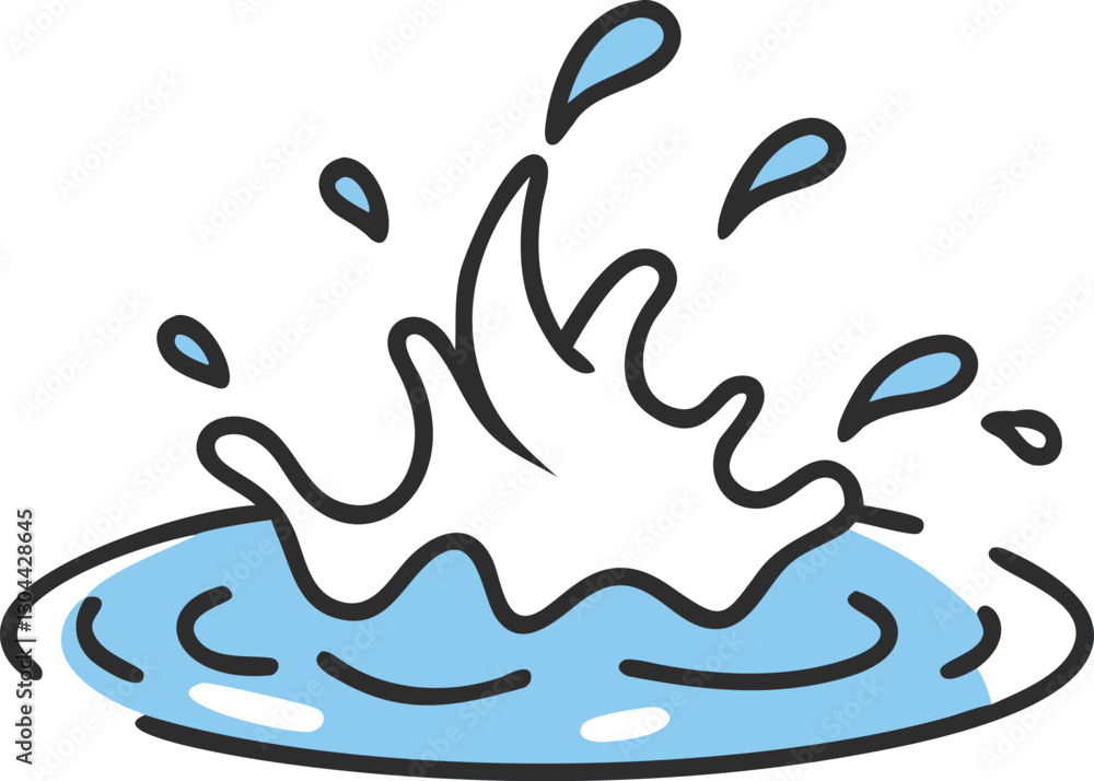 Obraz premium blue water splash