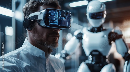 Exploring virtual reality innovations with a humanoid robot in a tech lab setting