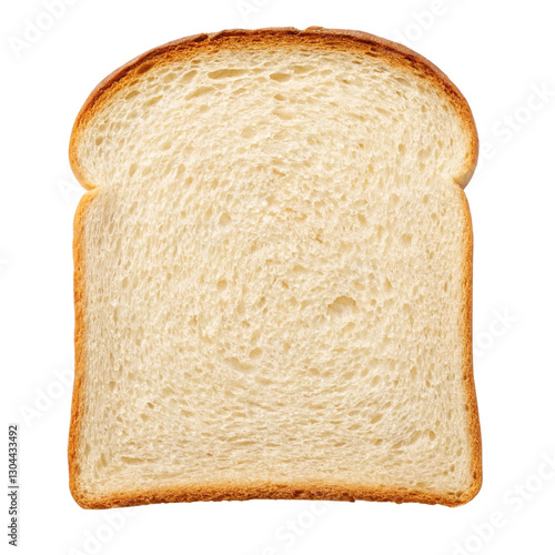 Slice of bread on a white background.