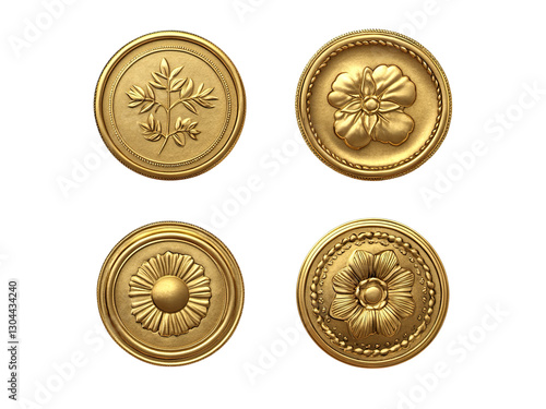 set of golden coins