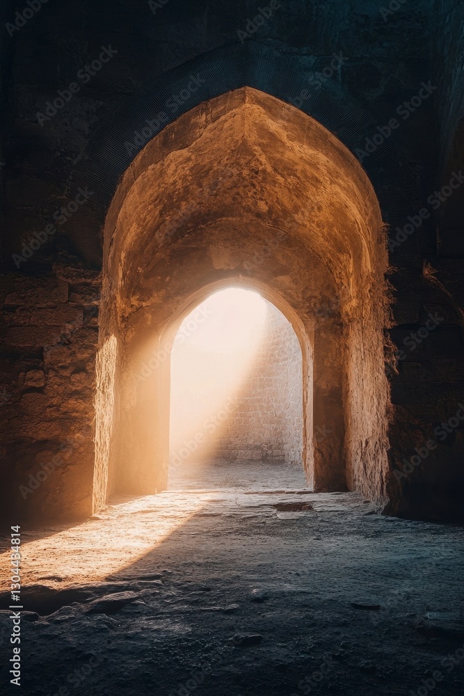 Obraz premium Mystical Light in Ancient Archway