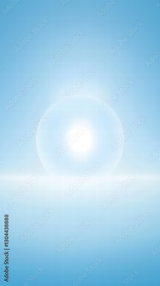 Celestial Radiance: A brilliant sphere of light against a gradient blue background evokes a sense of peace and tranquility Celestial Radiance: A brilliant sphere of light against a gradient blue background evokes a sense of peace and tranquility