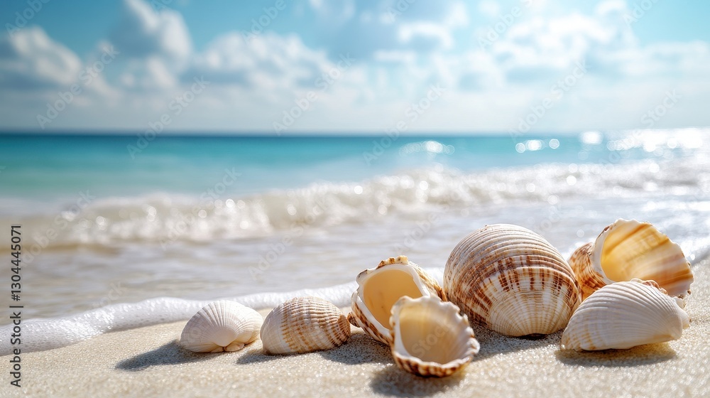 A tranquil summer beach unfolds before you, its white sand kissed by the sun and dotted with colorful seashells, inviting you to relax, unwind, and create unforgettable memories. A tranquil summer beach unfolds before you, its white sand kissed by the sun and dotted with colorful seashells, inviting you to relax, unwind, and create unforgettable memories.