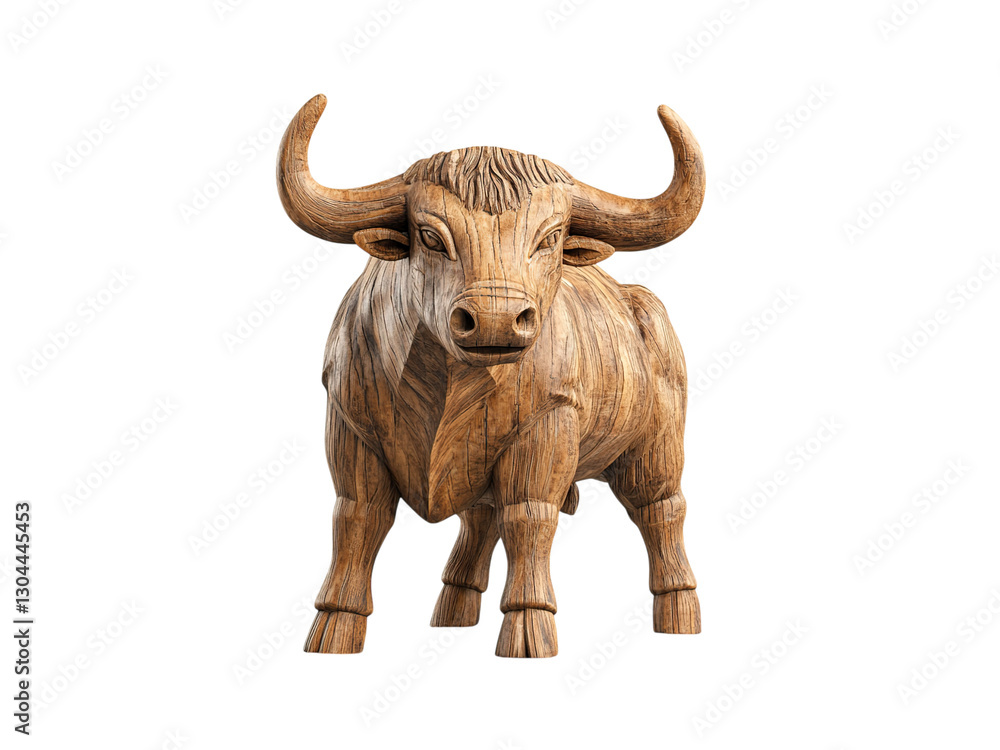 Obraz premium wooden bull