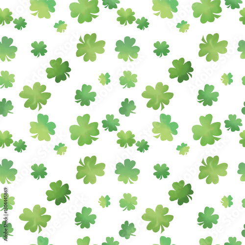 shamrock clover icon, flat style. vector
