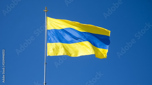 Flag in the Sky: A flag wit...