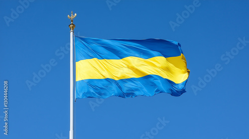 Flag in Azure Sky: A flag, ...