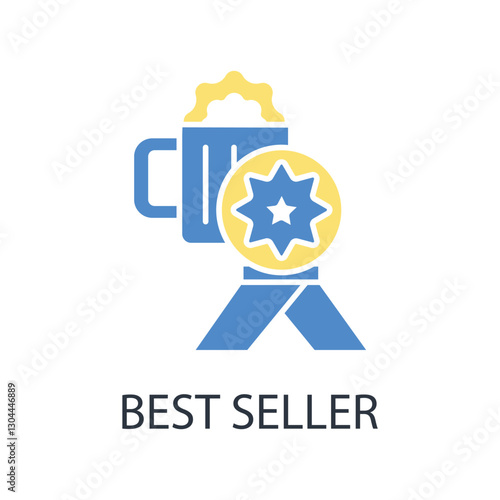 best seller icon. vector.Editable stroke.linear style sign for use web design,logo.Symbol illustration.