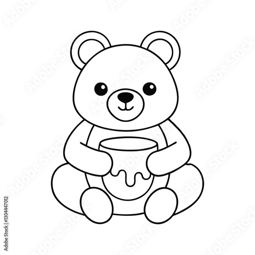 teddy bear cartoon  coloring book