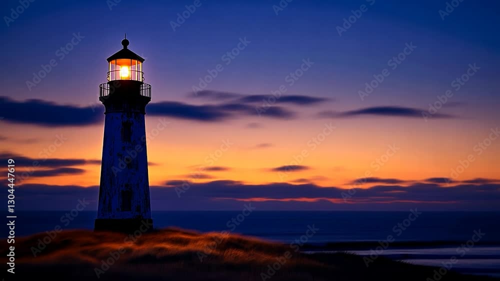 Lighthouse at Sunset Guiding Light Lighthouse at Sunset Guiding Light