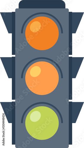 data traffic control flat web icon concept