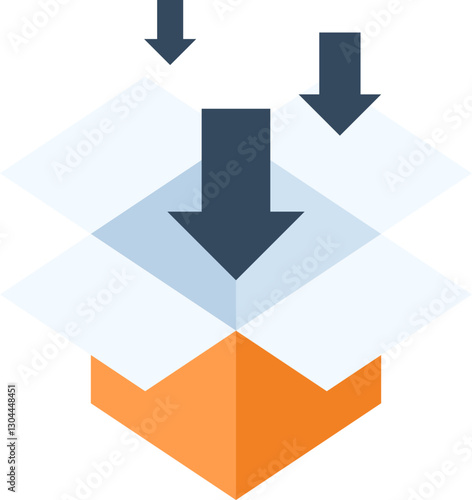 packaging flat web icon concept