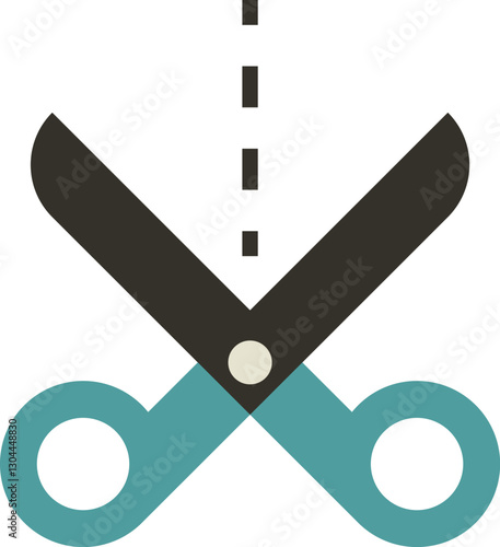 cut flat web icon concept