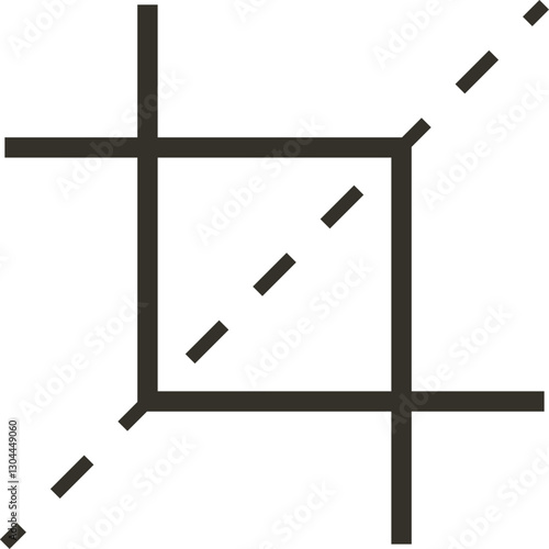 crop tool flat web icon concept