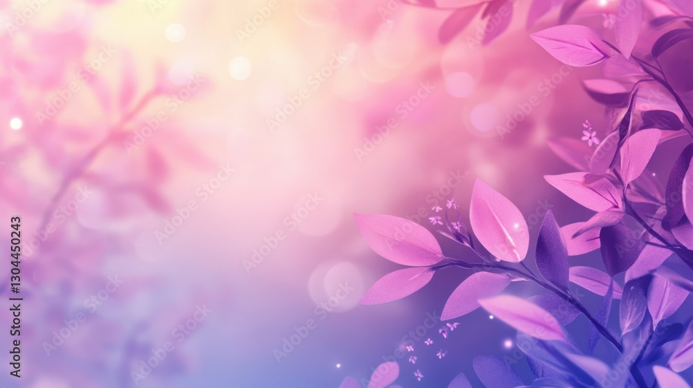 Fototapeta premium abstract background with close up of wildflowers and blurred background, gentle pink and purple tones, natural and calming design