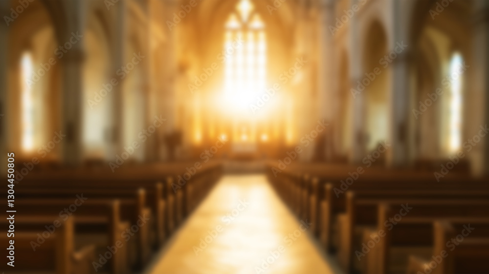 Abstract bokeh background of catholic church. AI Generated Images Abstract bokeh background of catholic church. AI Generated Images
