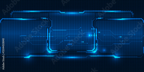 Abstract technology background. Futuristic digital grid space technology concept.