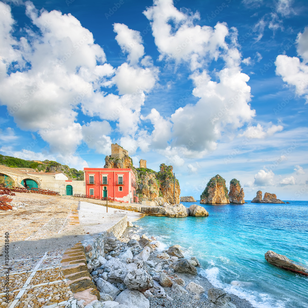 Superb scene of Tonnara di Scopello.