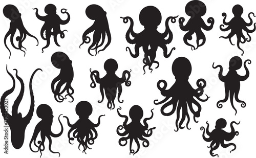 Octopus Silhouettes