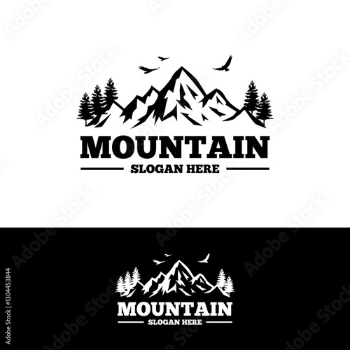 mountain adventure logo vector