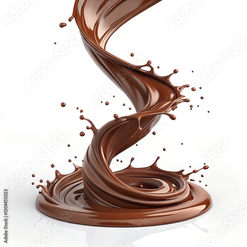 Delicious Chocolate Splashing in a Whirlwind Design