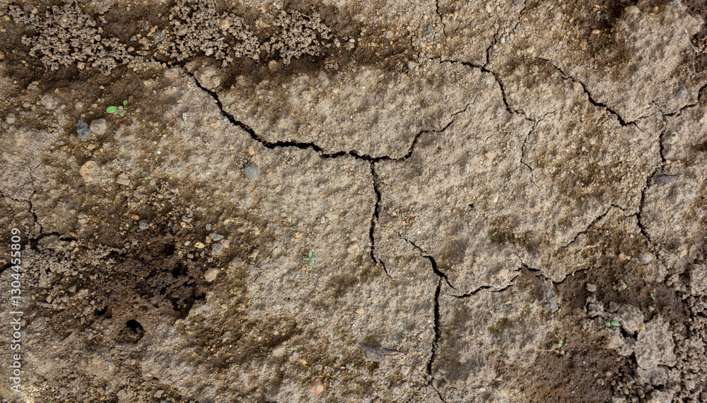 Cracked Dry Soil Texture with Natural Earthy Surface Cracked Dry Soil Texture with Natural Earthy Surface
