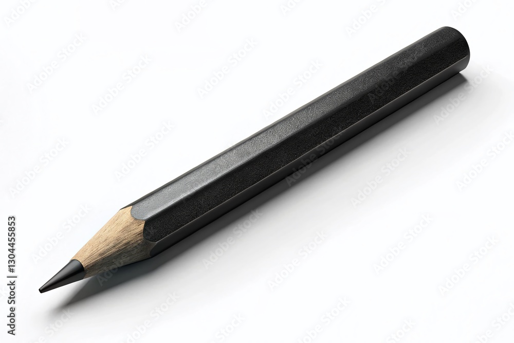 Black Pencil Isolated on White Background - High-Resolution Stock Photo Black Pencil Isolated on White Background - High-Resolution Stock Photo